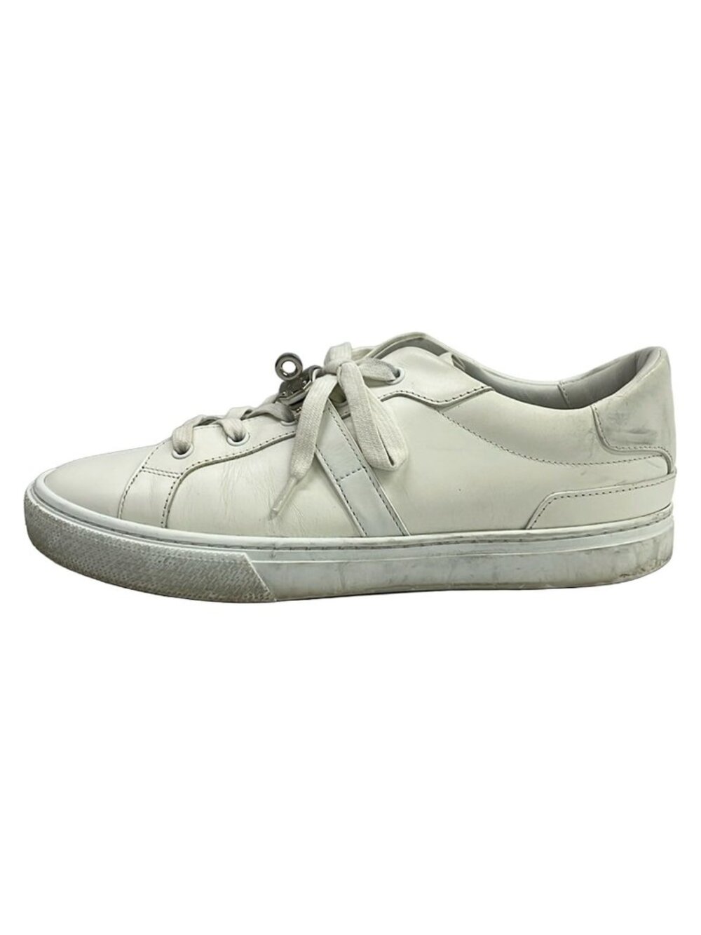 Hermes Sneakers 415 Day White Silver Leather